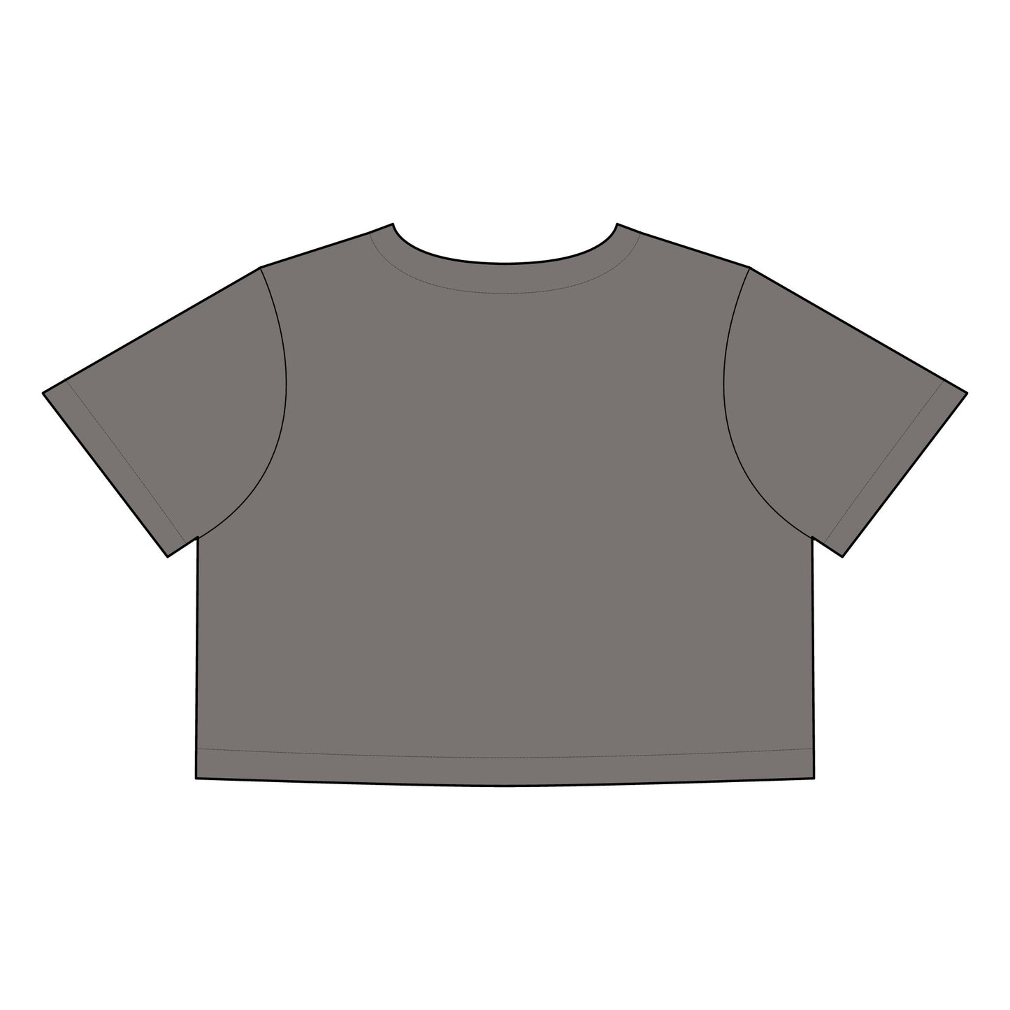 Women's Faded Crop Tee - 'Move Your Body'