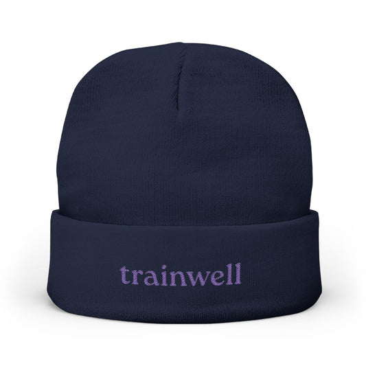 Embroidered Knit Beanie - Trainwell