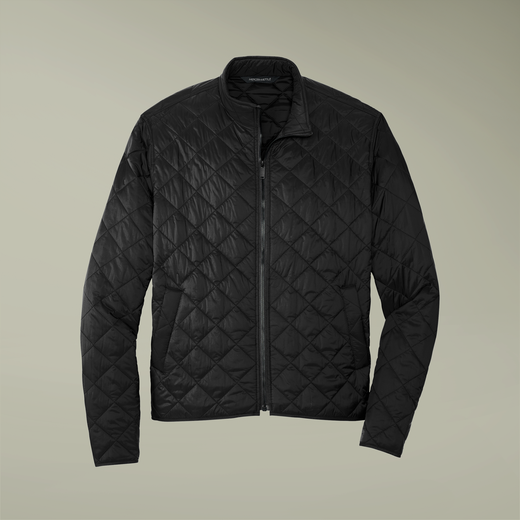Unisex Quilted Full-Zip Jacket with Embroidery